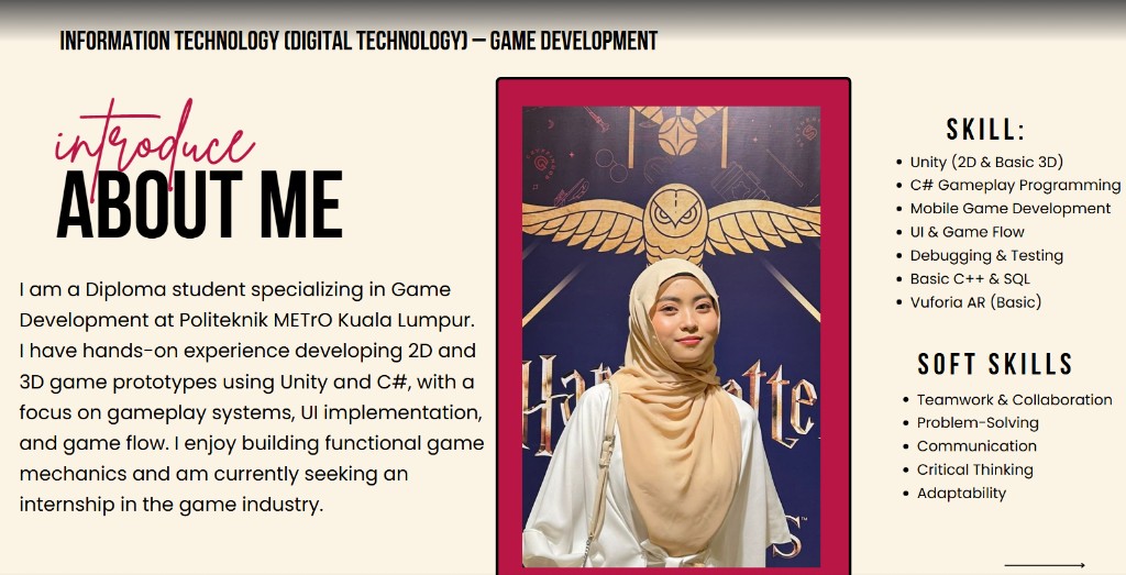 Fazreen — Unity game developer